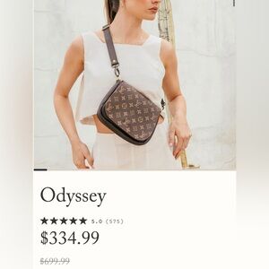 Odyssey Brown Monogram Vintage Boho Crossbody Bag